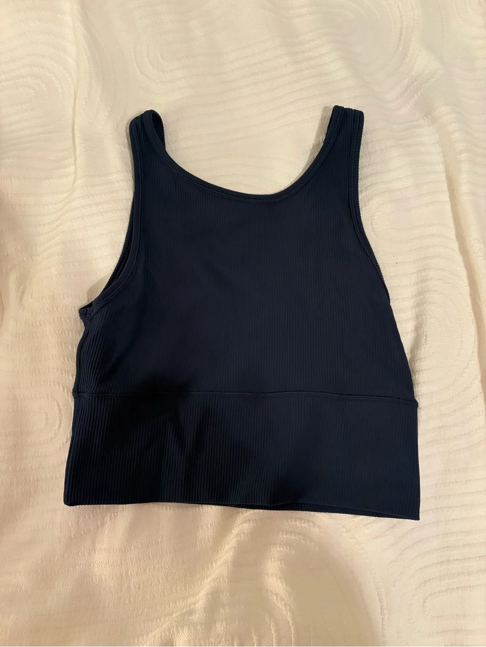 Lululemon Power Pivot Rib Tank, true navy color, size 6